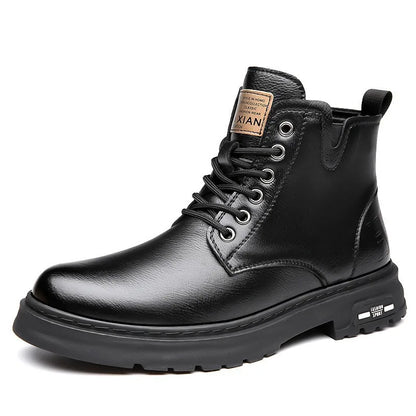 Men's shoes 2025 new autumn and winter men's boots youth high top casual men's shoes trend British style big yellow boots