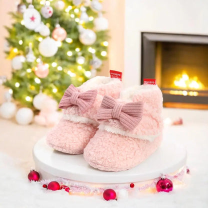 Baby Booties for Boys Girls with Soft Lining Non Slip Gripper Newborn Infant Slipper Socks Toddler First Walker Crib Shoes 0-18