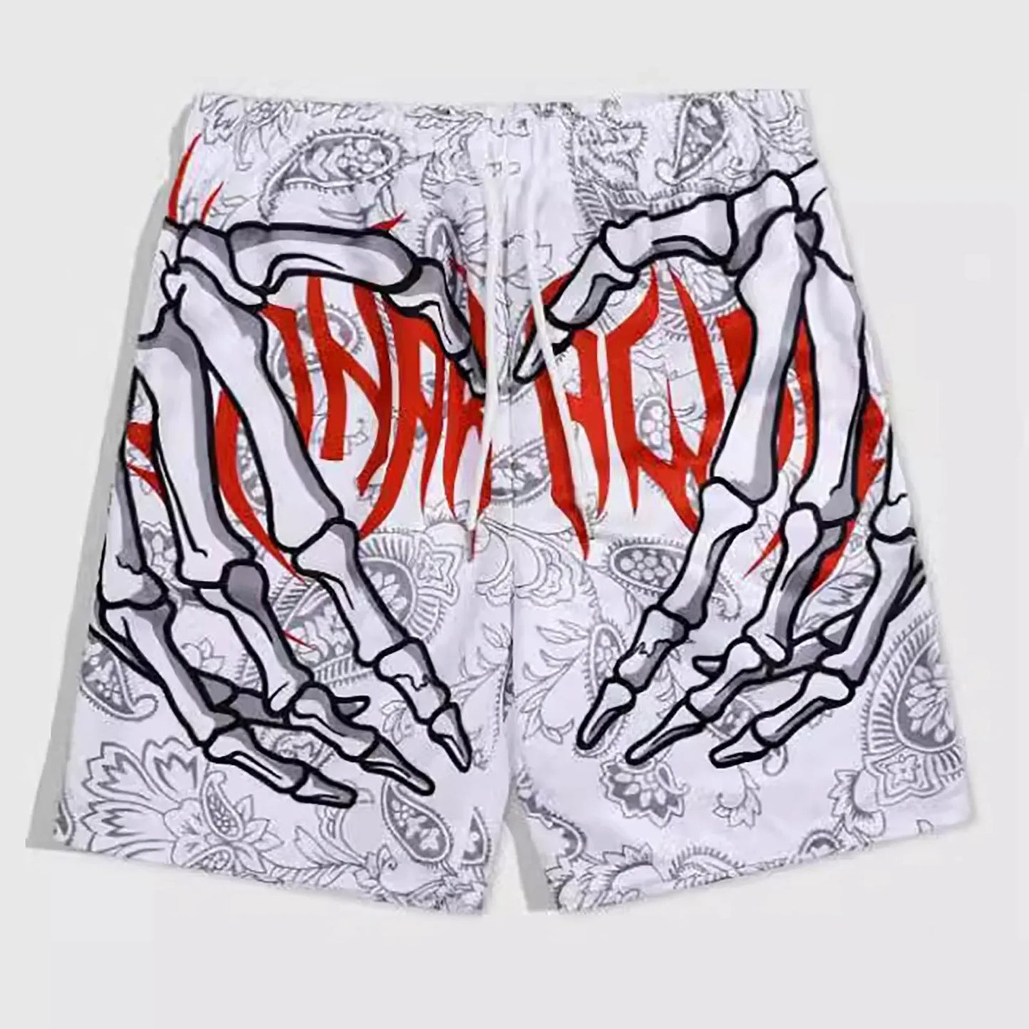 Men’S Hiking Pants Men Swim Trunks Board Shorts Summer Beach Shorts With Hand Print For Men Summer Wearing Ropa Hombre