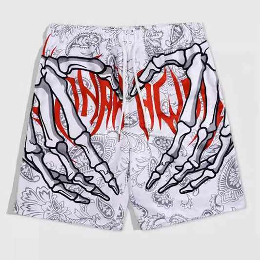 Men’S Hiking Pants Men Swim Trunks Board Shorts Summer Beach Shorts With Hand Print For Men Summer Wearing Ropa Hombre