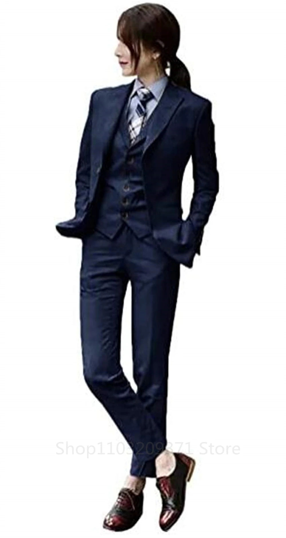 Women's Suits Three Piece Suits Business Plus Size Workwear Jackets Vests Pants Custom Sizes Ladies Groom Tuxedo Office Set