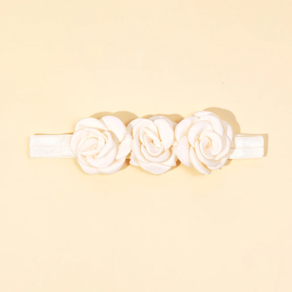 Baby Accessories For Newborn Toddler Kids Baby Girl Boy Headband Solid Chiffon Flower Hairband Princess Elastic Kids Headwear