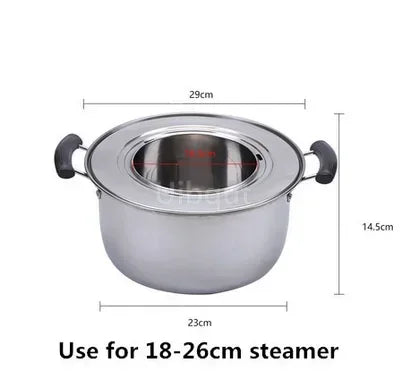 Stainless Steel Pot Steamer Rice Cooker Food Steaming Grid with Double Ear Drain Basket Kitchen Cooking bamboo steamer cooker