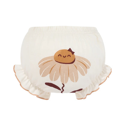 4-Pack Cloud-Like 100% Cotton Baby Underwear, Cute Ruffled Bloomers Infant Bread Pants