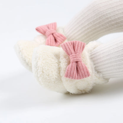Baby Booties for Boys Girls with Soft Lining Non Slip Gripper Newborn Infant Slipper Socks Toddler First Walker Crib Shoes 0-18