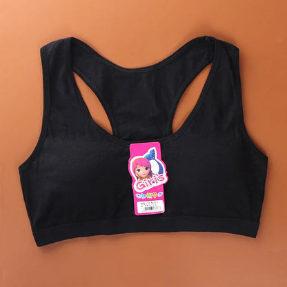 Teen Girls Underwear Teenage Adolescente Cotton Bra Summer Thin Puberty Tank Tops Cheap Stuff Dropshipping KF015
