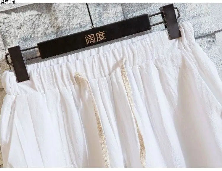 Chinese Style Summer Linen Suit Two-piece Set Men's Cotton Linen Short-sleeved T-shirt Loose Casual Pants
