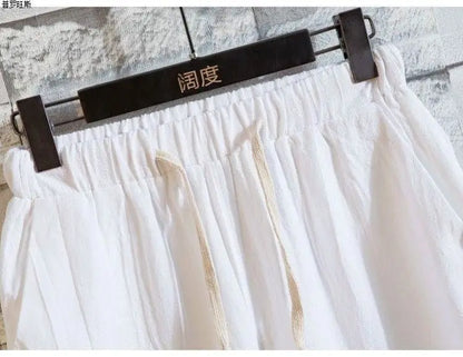 Chinese Style Summer Linen Suit Two-piece Set Men's Cotton Linen Short-sleeved T-shirt Loose Casual Pants
