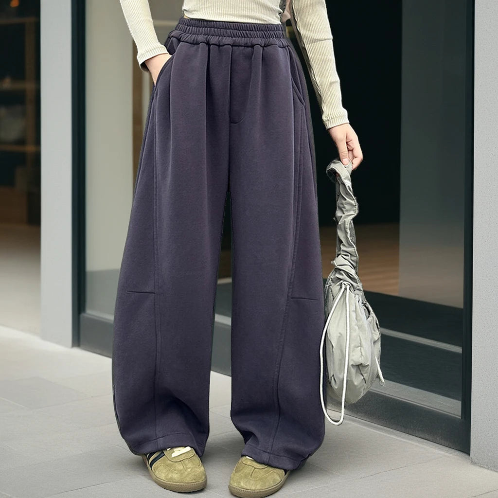 2026 New Girls Wide-Leg Pants Trendy Stylish Straight Trousers for Kids Comfortable Spring Casual Wear Teen Pants 8 10 12 Years