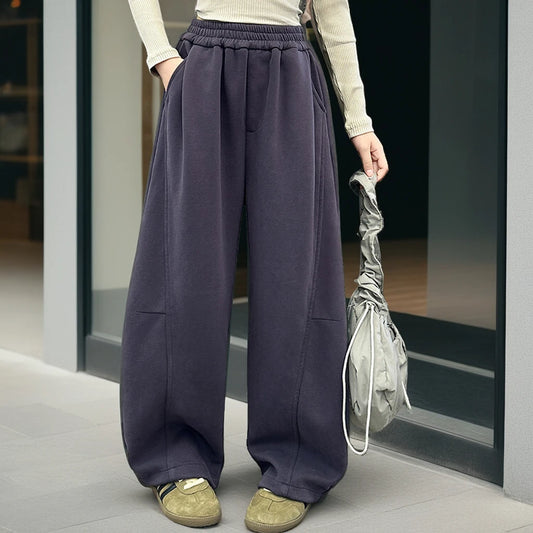 2026 New Girls Wide-Leg Pants Trendy Stylish Straight Trousers for Kids Comfortable Spring Casual Wear Teen Pants 8 10 12 Years
