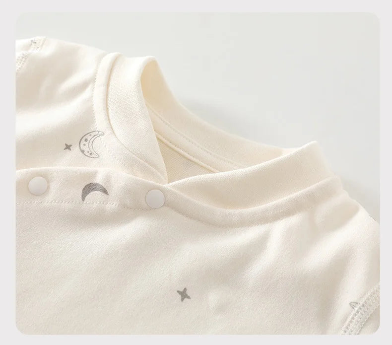 0-3Y Newborn Underwear 2Pcs Sets New Spring Infant Girls Boys Pure Cotton Sleepwear High Waist Pants Soft Baby Pajamas Clothes