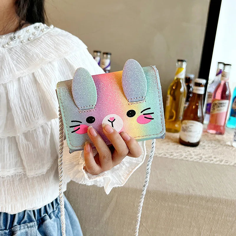 Children's Accessories Small Shoulder Bag Cute Rabbit BabyGirls Small Crossbody Bags Cartoon Kids Boys Mini Coin Purse Handbags