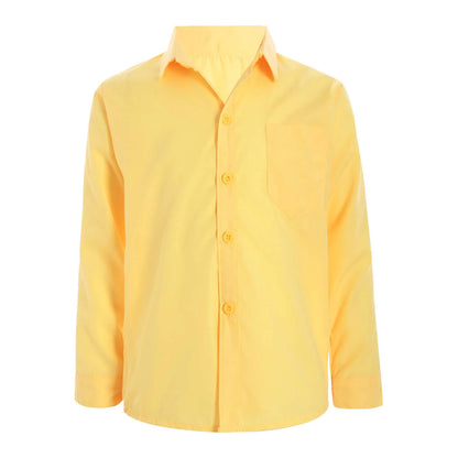 Autumn Kids Shirts for Boy Casual Gentleman Formal Dress Shirt Button-Down Shirt Handsome Boy Long Sleeve Tops Children Clothes