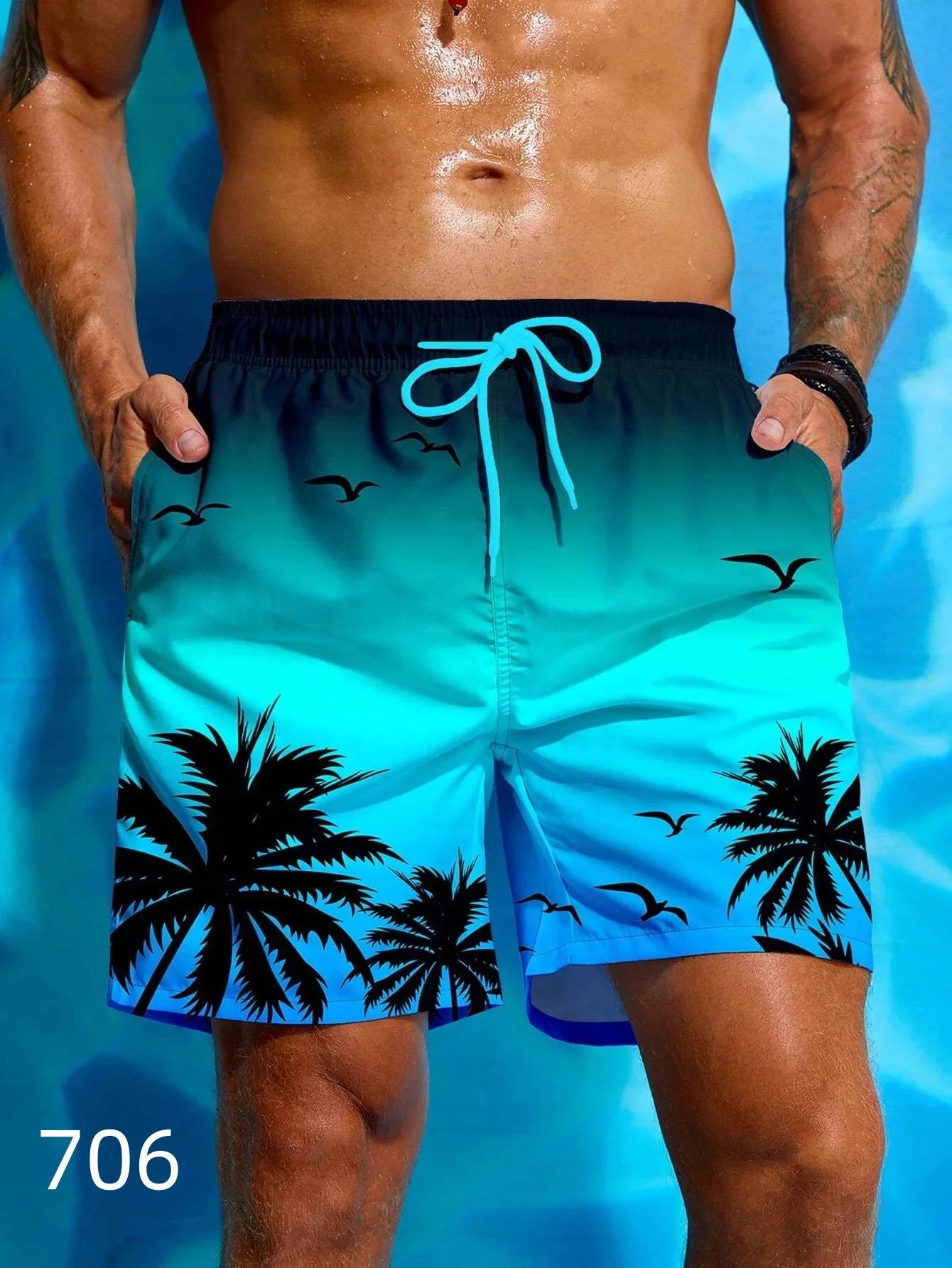 Men's Sweat Shorts Beach Shorts Shorts Drawstring Elastic Waist 3D Print Graphic Plaid Stripe Breathable Soft Short