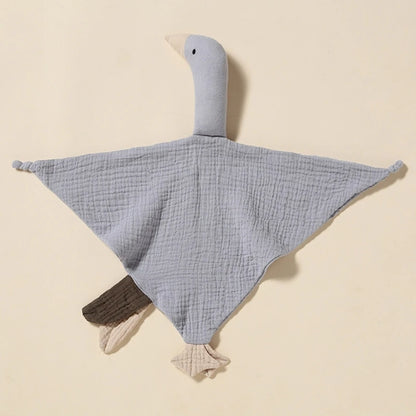 Stuffed Goose Baby Towel Cotton Baby Sleeping Cuddling Security Blanket Newborn Soothe Appease Towel Kids Face Towel Washcloth