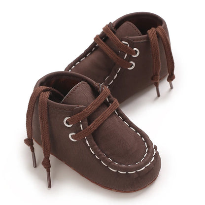 Classic Casual  Baby Shoes for Boys 0-1 Year Old Lace-Up Spring Autumn Soft Sole Comfortable Casual Walking Shoes