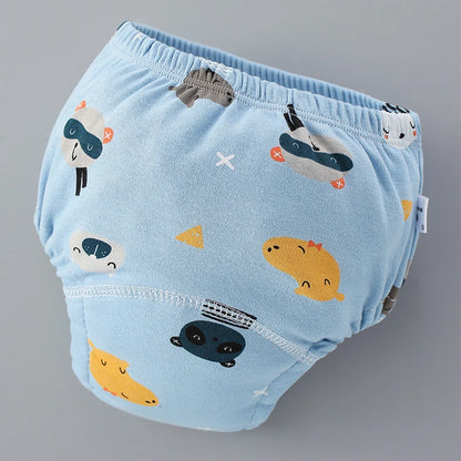 Soft Baby Cloth Diapers Reusable Kids Training Pants Waterproof Underwear Boys Girls Washable Cotton Nappy Changing Panties