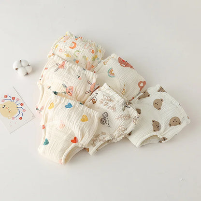10 Pcs Reusable Baby Training Pants Washable Kids Cloth Diaper Nappies Changing Underwear Infant Toddler Potty Training Panties