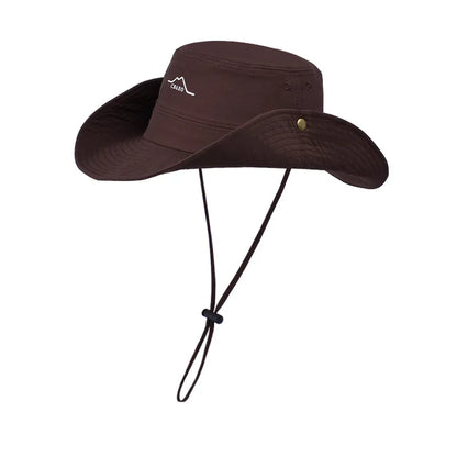 Waterproof and quick-drying summer wide-brimmed sun-protective hats for men and women, outdoor hiking and fishing sun hats