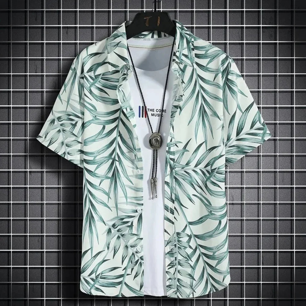 Hawaiian Shirt Boy Summer New Floral 3D Printed Blouse Casual Vacation Beach Loose Boy Shirt Outdoor Comfortable Children's Tops