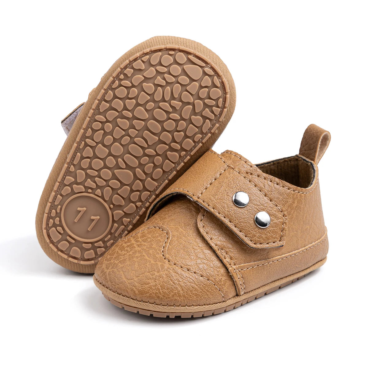 Baby Boys Girls Shoes Fashion T-strap Spring Autumn Retro Leather Casual Walking Shoes Rubber Soft Anti-slip Sole First Walkers