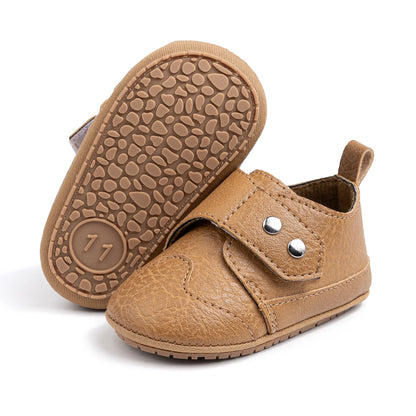 Baby Boys Girls Shoes Fashion T-strap Spring Autumn Retro Leather Casual Walking Shoes Rubber Soft Anti-slip Sole First Walkers