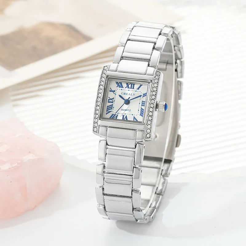 New Fashion Roman Scale Women Watches Luxury Ladies Wristwatch Quartz Watch Rhinestone Men Women Watches Relogio Feminino Clocks
