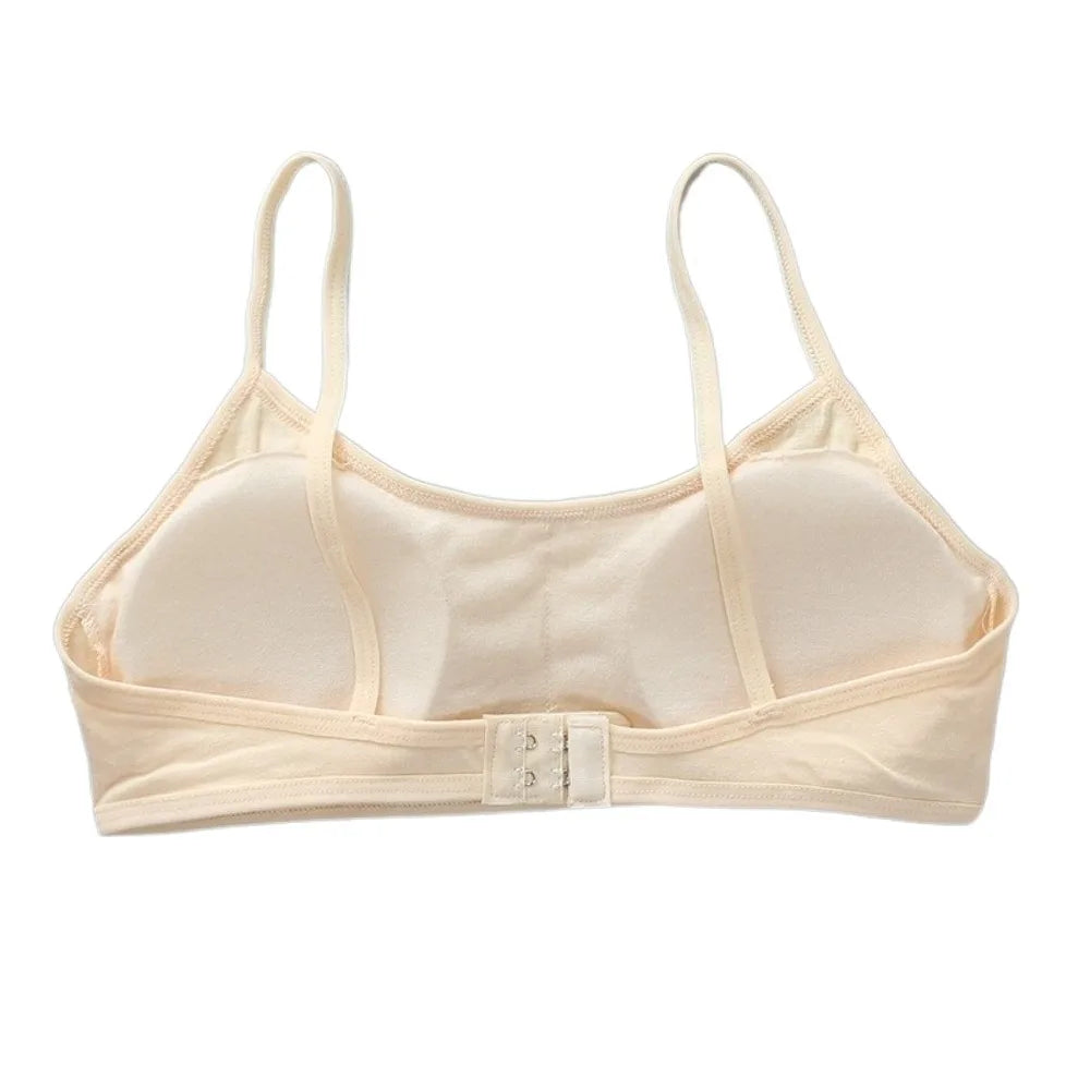 Cotton Teenage Girls Bras Casual Elastic Padded Vests Underwear Developmental Bras Sports Training Bra