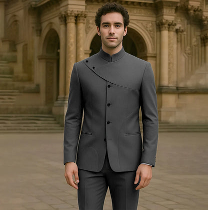 Charming Men's Suits Customized High Fashion Single-breasted Two Pieces (Jacket+Pants) Male Smart Casual Simple Straight Set