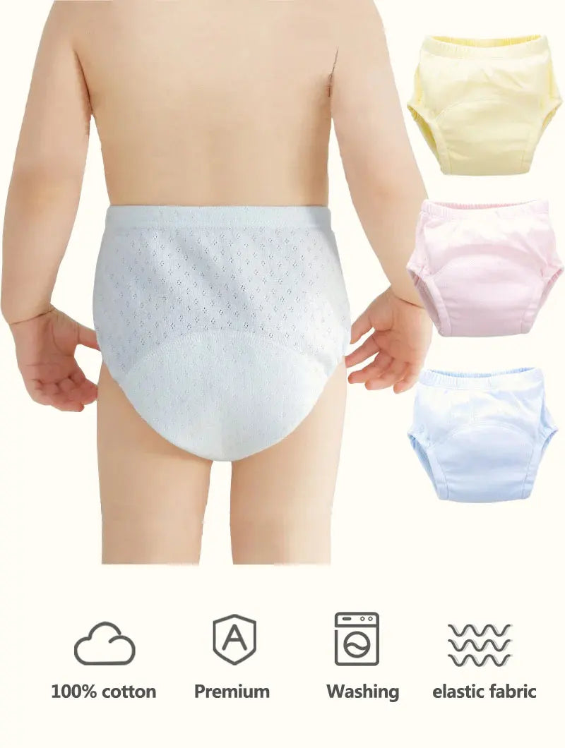 Newborn Baby Reusable Diapers Children Potty Training Panties Cotton Cloth Washable Underwear  Ecological Nappies Infant Panties