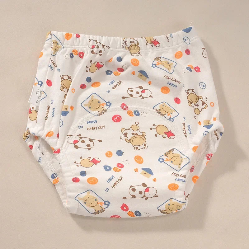 Baby Waterproof Reusable Training Pants Cute Cotton Baby Diaper Infant Shorts Nappies Panties Nappy Changing Underwear Cloth New