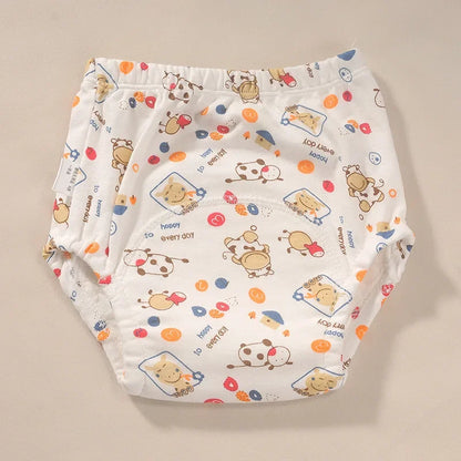 Baby Waterproof Reusable Training Pants Cute Cotton Baby Diaper Infant Shorts Nappies Panties Nappy Changing Underwear Cloth New
