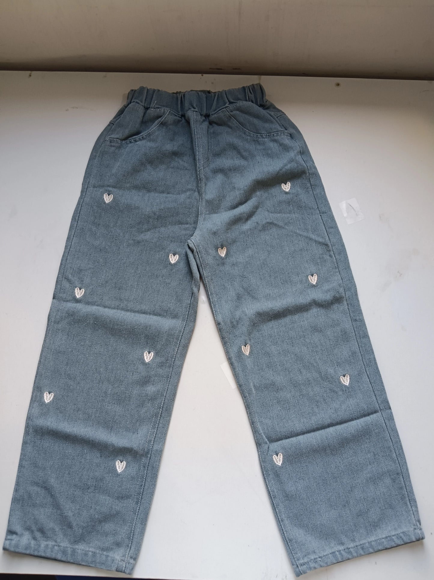 Girls' Trendy Long Pants Straight-leg Wide-leg Pants for Older Girls Children's Jeans