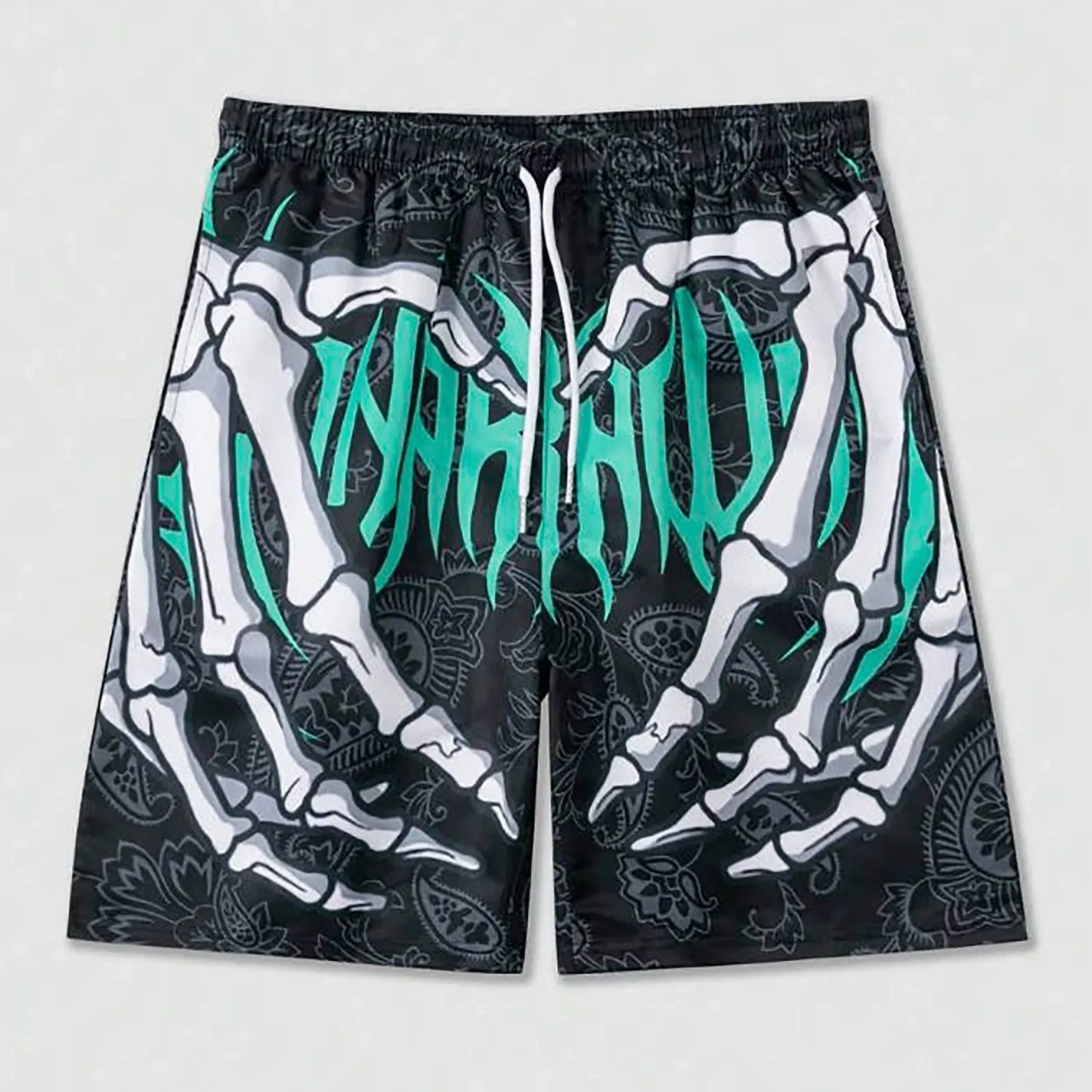 Men’S Hiking Pants Men Swim Trunks Board Shorts Summer Beach Shorts With Hand Print For Men Summer Wearing Ropa Hombre