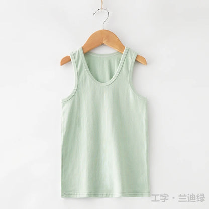Girls Vest Underwear 1 2 3 4 5 6 7 8 9 Years Summer Little Girl Tank Tops White Soft Cotton Kids Camisole Baby Girl 12 18 Months