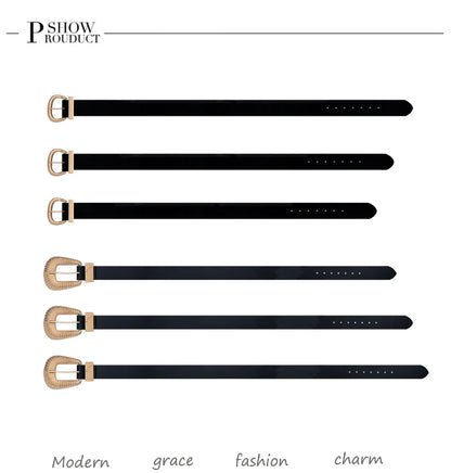Luxury Women Belts Double G Buckle Genuine Leather Belts for Lady Vintage Jeans Casual Strap