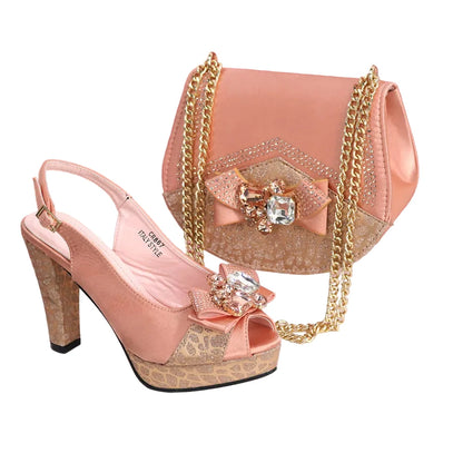 New Fashion Evening Shoes and Bag Set HTY543