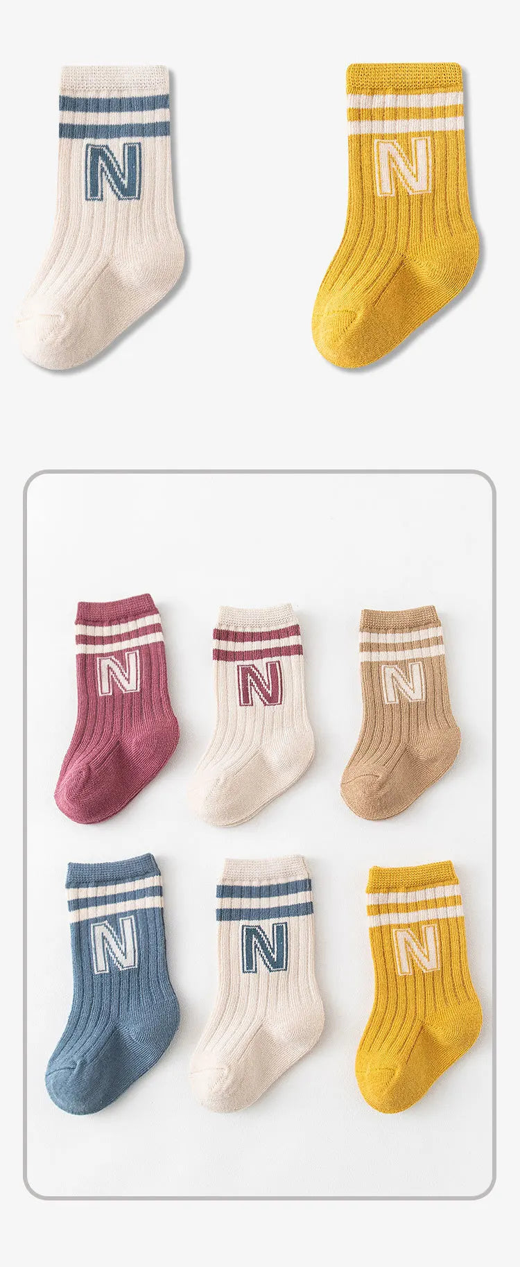 3 Pairs Baby Socks Kids Cute Newborn Boys Socks Toddler Girl Children Anti Slip Sock Cotton Infant Accessories Clothes for 0-5y