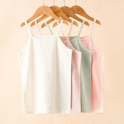 Girls Vest Underwear 1 2 3 4 5 6 7 8 9 Years Summer Little Girl Tank Tops White Soft Cotton Kids Camisole Baby Girl 12 18 Months