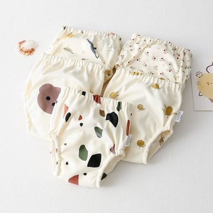 10 Pcs Reusable Baby Training Pants Washable Kids Cloth Diaper Nappies Changing Underwear Infant Toddler Potty Training Panties