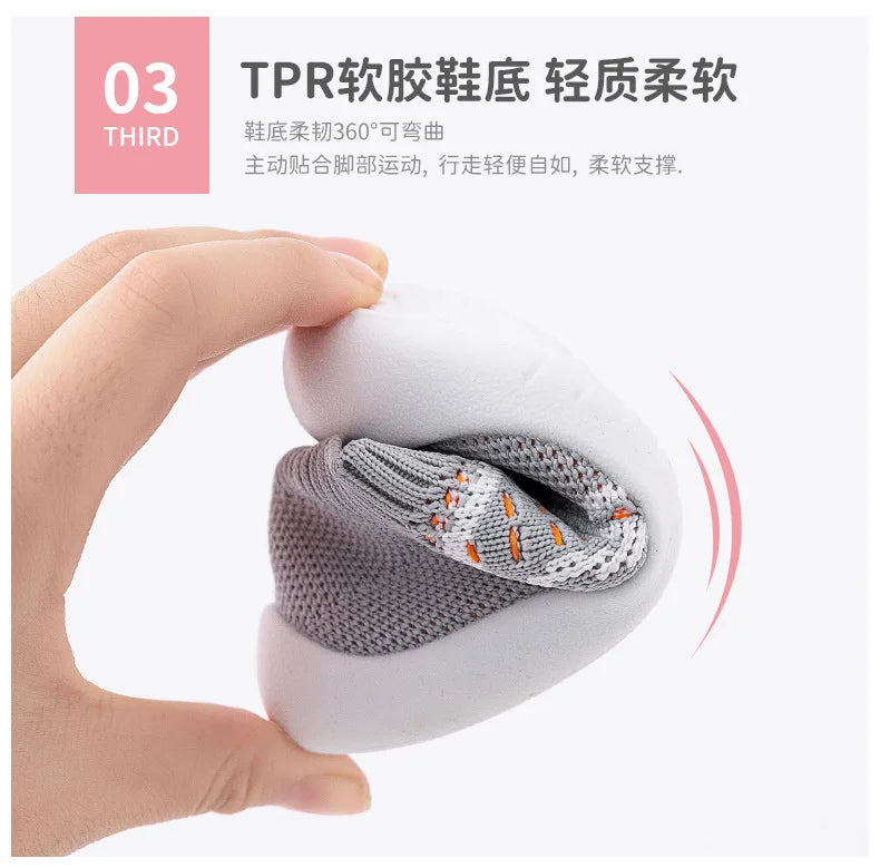 Baby Shoes Anti-slip Breathable Infant Crib Floor Socks with Rubber Sole for Children Boys Mesh Shoes Soft Bottom Baby Girl 아기신발