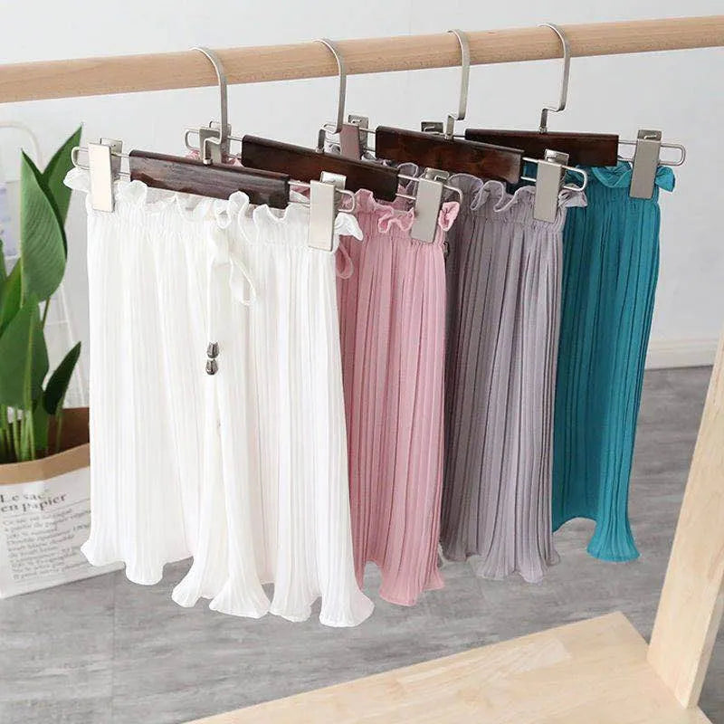 Girls' wide-leg pants new children's clothing girls' nine-point mosquito-proof pants little girls' pants summer casual pants