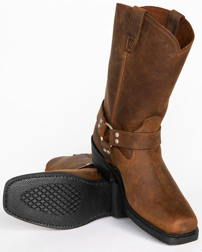 Men's Boots Handmade Men's Embroidery Thick Heel Mid-tube Boots European American Style Western Cowboy Boots Plus Size 39-48