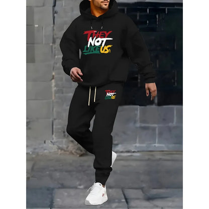 Men'S Sports Suit - Fashionable Long-Sleeved Hoodie And Casual Jogger Pants Very Suitable For Spring/Autumn Outdoor Activities