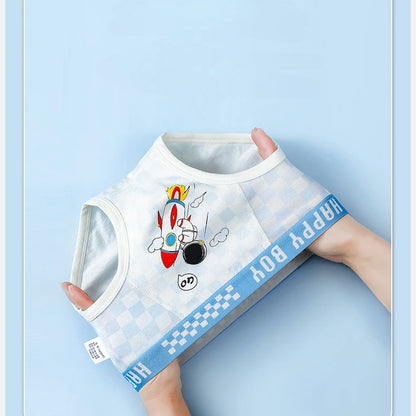 6PCS Kids Cotton Soft Antibacterial Briefs for Boy Thin Breathable Panties Cute Cartoon Print Knickers 3+y Young Child Underwear