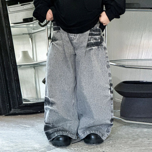 Boys Jeans Autumn 2025 New Fashionable Loose-fit Long Pants for Kids Soft Denim Trousers Boys Wide-leg Jeans Spring Fall