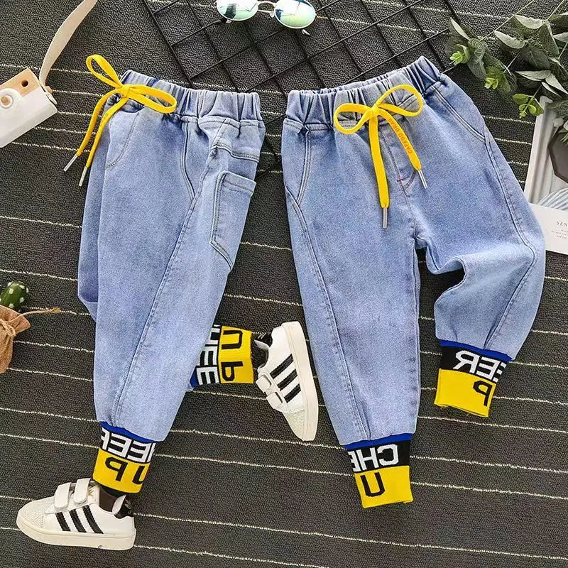 Kids Boys Jeans Pants Spring and Autumn Clothes New Children's Wear Casual Pants Boy Baby Trousers Loose
