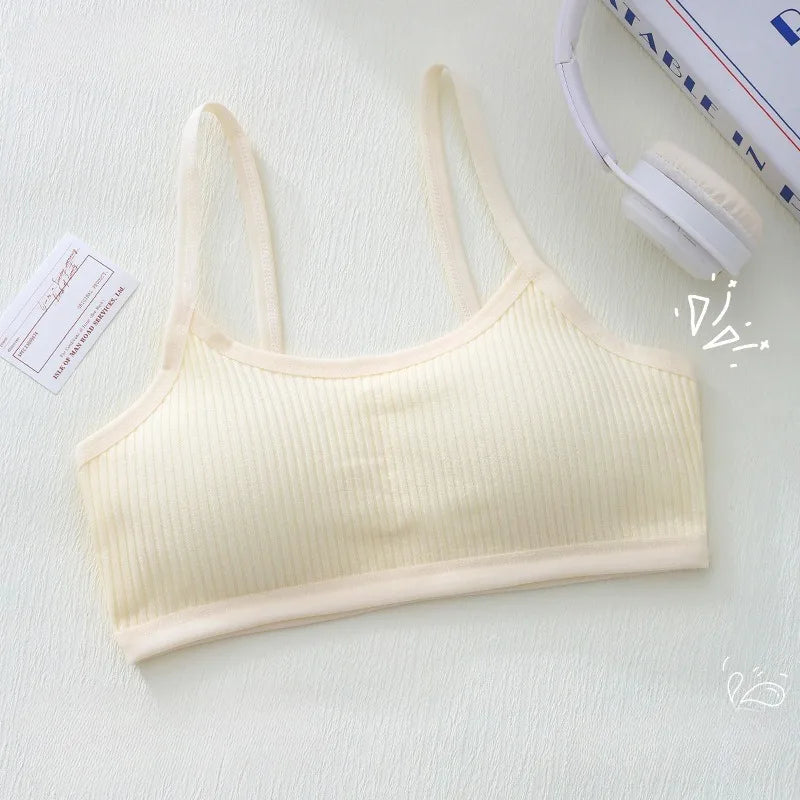 Girls Bra for Children Undershirts Girls Children's Underwear Vest Breathable Little Girl Underwear Kids Lingerie 100% Cotton
