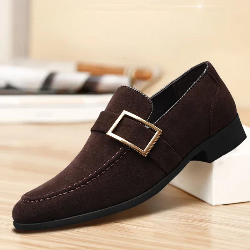 Casual Leather Shoes for Men Luxury Suede Men's Dress Shoes Designer Formal Party Wedding Shoes Work Social Business Men Loafers
