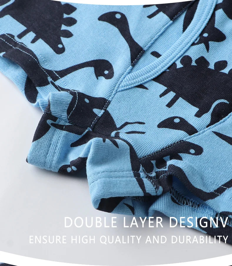 6 Pcs Baby Toddler Boys' Underwear,  100% Cotton Little Boys Briefs Soft Dinosaur Truck Boxer Briefs